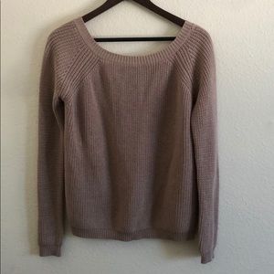 Mauve/tan low back sweater